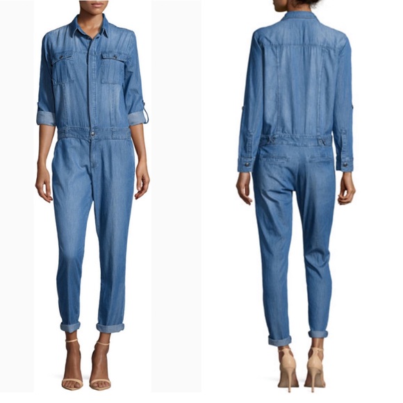fade to blue Jeans Nwt Fade To Blue Trucker Faded Denim Jumpsuit